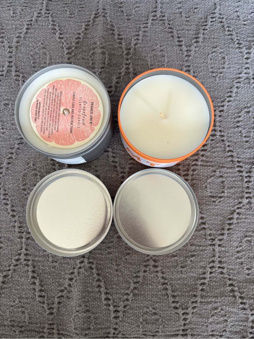Trader Joe’s Metal Tin Candle - Mango Tangerine and Grapefruit - Picture 3 of 3